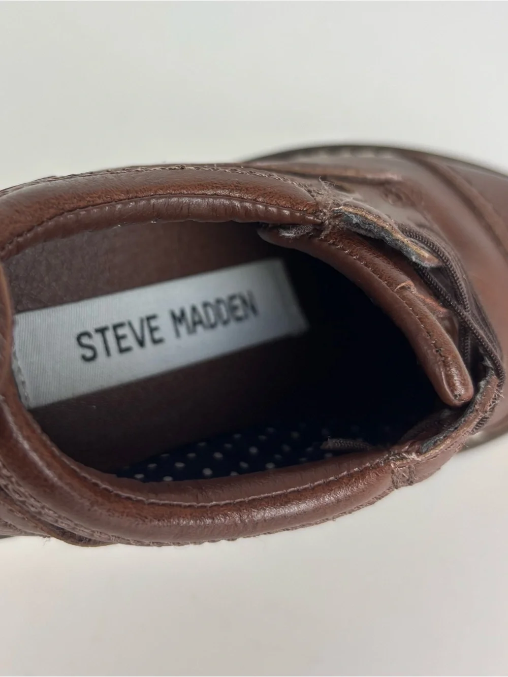 Steve Madden Boys' Oliverr Oxford in cognac kids Size 9 Leather